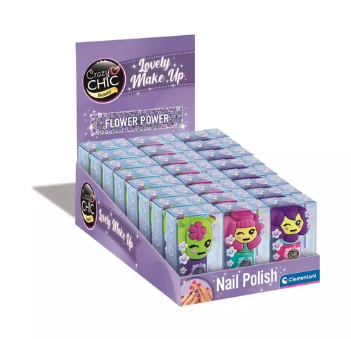 Lakier do paznokci Roślinki Crazy Chic 18173 1szt.mix Clementoni 8005125181735
