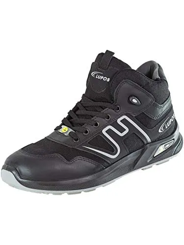 Lupos Stark EN345 S3 Sicherheitsschuhe ESD - Schwarz - Gr. 39 - Robuste Lupos Sicherheitsschuhe in Schwarz, ideal für Beruf und Freizeit. Mit rutschhemmender Laufsohle und atmungsaktivem Leder für hohen Tragekomfort und Sicherheit bei der Arbeit.