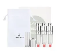 Travalo Classic Set Silver Parfumzerstäuber - Parfümzerstäuber mit patentiertem Refill Pump System, auslaufsicher und robust für perfekten feinen Sprühnebel unterwegs.