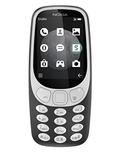 Nokia 3310 3G Mobiltelefon (2, 4 Zoll Farbdisplay, 2MP Kamera, Bluetooth, Radio, MP3 Player, Dual SIM) Charcoal