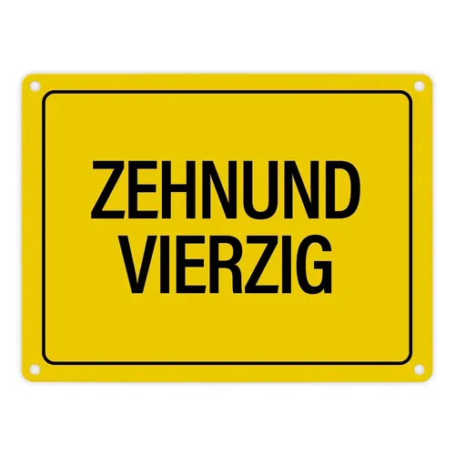 speecheese Metallschild 50. Geburtstag Metallschild mit Spruch: Zehnundvierzig Geschenk