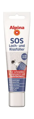 Alpina Loch-und Rissfüller SOS 100 ml - Farben - Schnelle Reparatur für Löcher und Risse, ideal für die Instandhaltung von Wänden und Decken.