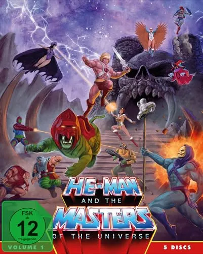 He-Man and the Masters of the Universe (1983) - Vol. 1 (5 Blu-rays) - Klassische Animationsserie, freigegeben ab 12 Jahren, mit spannenden Abenteuern und nostalgischem Flair für Fans und Sammler.