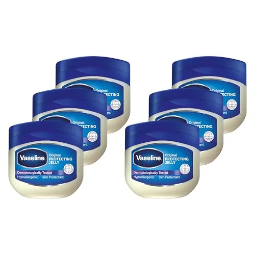 Vaseline Original Protecting Jelly, Schützende und Reparierende Creme, Geeignet für Empfindliche Haut, Genährte Trockene Haut, Regenerierte Hautbarriere, Mit Reinem Vaseline-Gel, 6x 50 ml