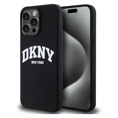 DKNY DKHMP12MSNYACH iPhone 12/12 Pro 6.1" czarny/black hardcase Liquid Silicone White Printed Logo M (Apple iPhone 12, Apple iPhone 12 Pro) (1714462325)