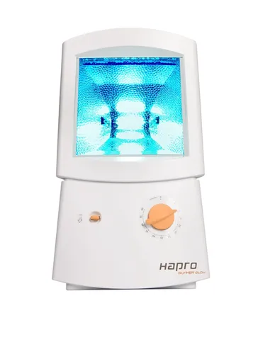 Hapro Oberkörpersolarium Summerglow HB404 - Gesichtssolarien für eine vitale Bräune, kompakt und platzsparend mit leistungsstarkem 400 Watt Hochdruckstrahler für perfektes Bräunen von Gesicht, Schultern und Dekolleté.