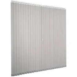 ventanara Lamellenvorhang Komplettset - 89mm Vertikaljalousie in Grau, ideal für stilvolle Fensterdekoration 125 cm x 180 cm