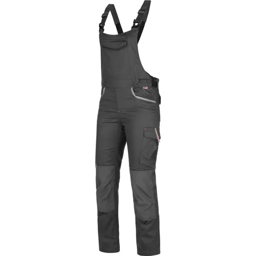 Würth MODYF Arbeitslatzhose Stretch X Moderner Blaumann für Damen Bequeme, flexible, strapazierfähige Latzhose für Damen, Dunkelgrau