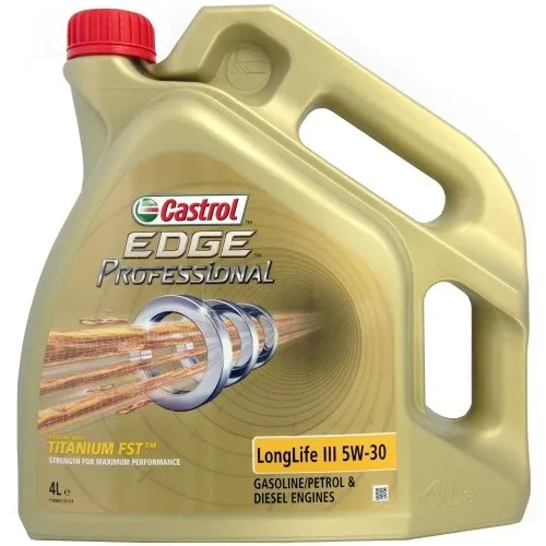5W-30 Castrol EDGE Professional Longlife III Motoröl 4L - Hochleistungs-Motoröl für maximale Leistung und Schutz, ideal für moderne Motoren und verlängerte Ölwechselintervalle.