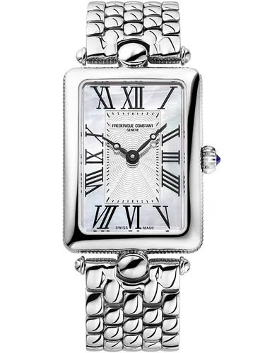 Frederique Constant FC-200MPW2AC6B - Elegante Herren-Armbanduhr - Armbanduhren für Herren, rechteckiges Edelstahlgehäuse in Silber mit kratzfestem Saphirglas für zeitlosen Stil und Langlebigkeit.