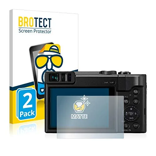 BROTECT Entspiegelungs-Schutzfolie für Panasonic Lumix DC-TZ91 (2 Stück) Matte Displayschutz-Folie, Anti-Reflex, Anti-Fingerprint