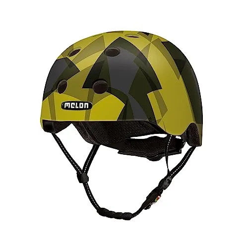Casco de Bicicleta Melon Urban Active Bumblebee (Matte) - Fahrradhelm, luftig und leicht, ideal für Biker und Skater. Hygienische, waschbare Coolmax Polster sorgen für optimalen Feuchtigkeitsaustausch und bieten höchsten Tragekomfort.