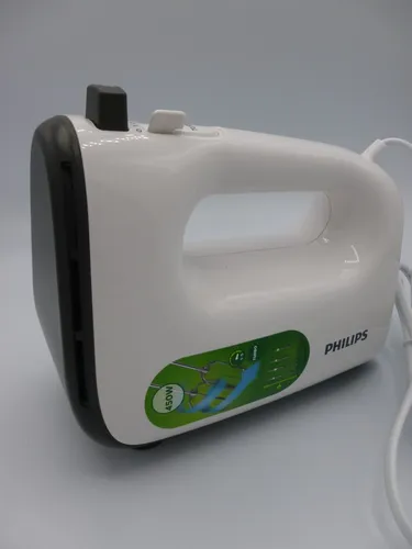 PHILIPS HR3741/00 Viva Collection - Handmixer in Weiß Kaschmirgrau, 450 Watt mit 5 Stufen und Turbofunktion für perfekte Ergebnisse