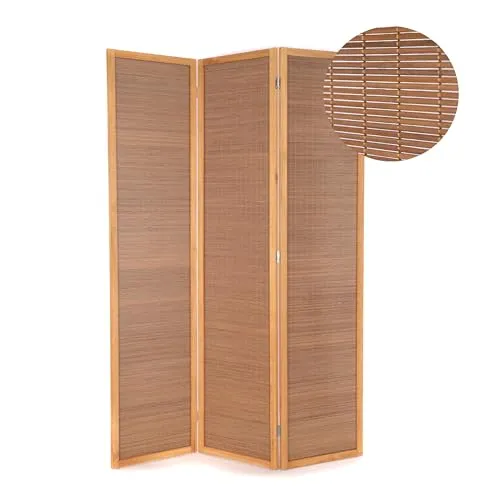 CREEDWOOD RAUMTEILER Alara 170x120 cm - Bambus Paravent, 3-teilig und langlebig, ideal für Sichtschutz und Raumtrennung in jedem Wohnstil.