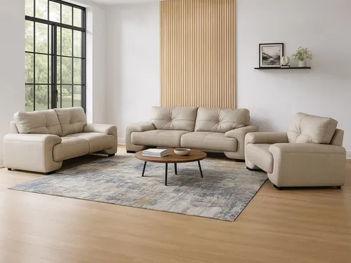 Beautysofa Big-Sofa Polstergarnitur Omega Set 3+2+1 Sofa Wohnzimmer Sofagarnitur, modernes Sofaset für Wohnzimmer, Kunstleder Couchgarnitur im modernen Design