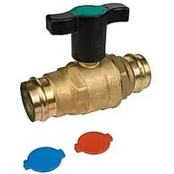 Giacomini Kugelhahn 22mm R851VY mit Pressanschluss und Flügelgriff - Sanitärinstallation: Hochwertiger Kugelhahn mit Pressanschluss und praktischem Flügelgriff für einfache Handhabung und zuverlässige Wasserregulierung.
