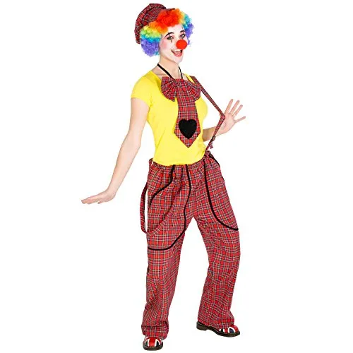 tectake® Frauenkostüm Clown Pepa - Kostüme – Farbenfrohes Clownkostüm für Karneval und Fasching, modern geschnitten für optimale Bewegungsfreiheit und ein echter Hingucker!