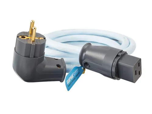 Supra Cables LoRad Netzkabel 1.5 MKII EU abgewinkelt 1,5m - Netzkabel mit geringer Strahlung, optimiert für HiFi-Anlagen, reduziert Störfelder für bessere Klangqualität und Detailwiedergabe.