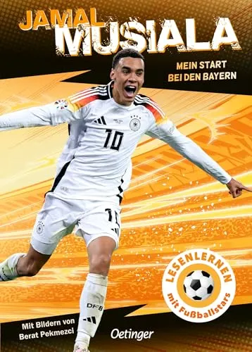 Jamal Musiala. Mein Start bei den Bayern: Erstlesebuch für Kinder - Entdecke die spannende Geschichte von Jamal Musiala als Fußball-Profi. Dieses offizielle Erstlesebuch begeistert Kinder ab 7 Jahren und fördert das Lesen mit Fußballstars! Ideal für junge Leser und Fans!  