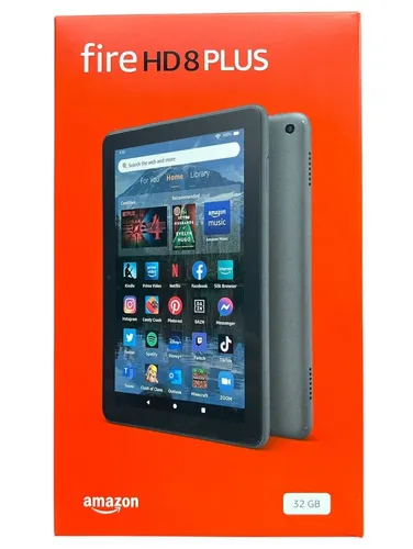 Amazon Fire HD 8 Plus Tablet 8 Zoll HD, 32 GB, 3 GB RAM, grau, mit Werbung