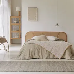 Kopfteil aus Rattanstäben und Mindi 200 cm Billie