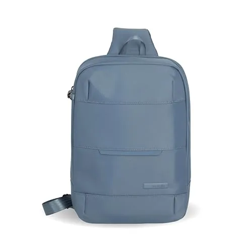 travelite Sling Bag Workflow Cross Over Bag Denimblue - Umhängetasche mit gepolstertem Tabletfach, ideal für Business und Freizeit. Hergestellt aus 100% recyceltem Nylon, wasserabweisend und strapazierfähig für nachhaltigen Stil.