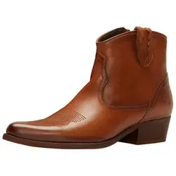 Felmini Stiefelette Leder Cowboy Stiefelette braun 37 EU