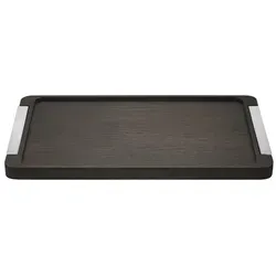 Georg Jensen Bernadotte Servierplatte - Elegante Servierplatte aus hochglanzpoliertem Edelstahl, entworfen von Verner Panton – ein zeitloses Designstück für stilvolle Tischinszenierungen.