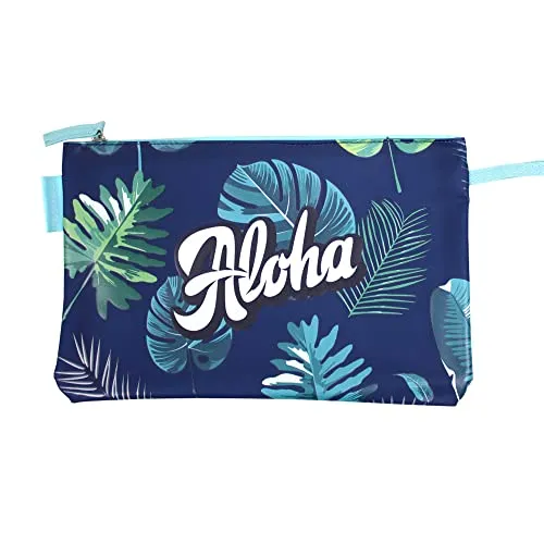 Haus und Deko Bikini Wetbag wasserdichte Badetasche, Bikini Bag mit 5 verschiedenen Sommer Designs, Nasstasche für Unterwegs, Schwimmbeutel für Urlaub, Strand, Schwimmbad (Aloha)