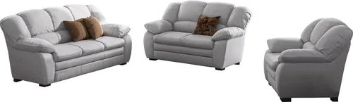 COTTA Polstergarnitur Casino - 3-tlg. Sofa Set mit hoher Rückenlehne - Couchgarnituren mit elegantem Design und hohem Sitzkomfort dank atmungsaktiver Schaumstoffpolsterung – perfekt für jeden Wohnstil.