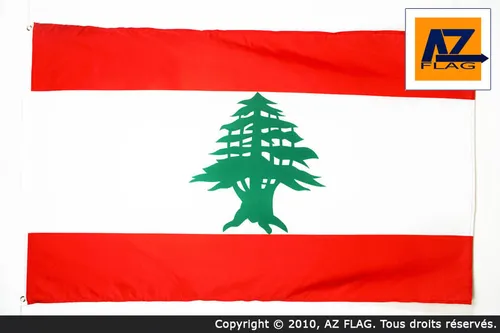 FLAGGE LIBANON 250x150cm - LIBANESISCHE FAHNE  150 x 250 cm - flaggen AZ FLAG To