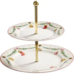 Ritzenhoff & Breker 2-stöckige Etagere Holly 24cm Porzellan Bunt