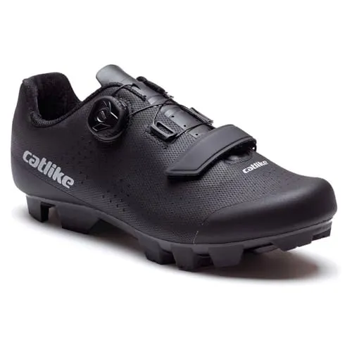 CATLIKE 7200600007 - MTB/XC Schuhe Kompact'o X Größe 42 ATOP-Drehverschluss-System für Männer und Frauen, Klettverschlussriemen Farbe Schwarz