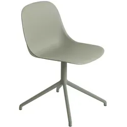 Muuto Fiber Side Chair, swivel base, dusty green / dusty green