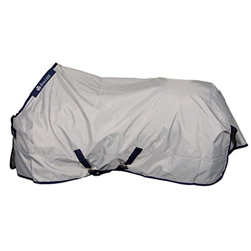Bucas 155 Silver Outdoordecke 0g Sun-Shower - Reit- & Pferdebedarf: Hochwertige Regendecke mit UV-Schutz, ideal für den Sommer und sorgt für trockene Pferde bei jedem Wetter.