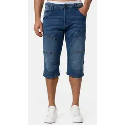 Indicode Cargoshorts Fortune 3/4 Jeansshorts blau XXL - Herren-Shorts in Regular Fit mit 5 praktischen Taschen, ideal für Freizeit und Sommeraktivitäten. Pflegeleichtes Material sorgt für hohen Tragekomfort.