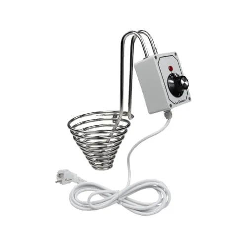 Honig-Therme mit Thermostat – Honigspirale für Imker - Honigabfüllgeräte: Ideal zum sanften Verflüssigen von kandiertem Honig, mit regelbarem Thermostat von 30° bis 80°C für optimale Honigqualität.