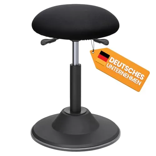 SONGMICS Höhenverstellbarer Bürohocker - Ergonomischer, 360° drehbarer Hocker mit verstellbarer Sitzhöhe von 50-70 cm, ideal für aktives Sitzen und maximale Produktivität im Büro.