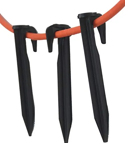 Haken Nägel bis 5,5 mm Kabel kompatibel für Florabest FMR 600 ® A1 ® Mähroboter Befestigungs Heringe Erdanker - verstärkter HQ ABS, Stück:100