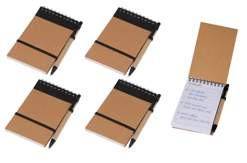 Macma Kugelschreiber 5x Schreibset / Kugelschreiber und Spiral-Notizbuch mit "To do Liste"