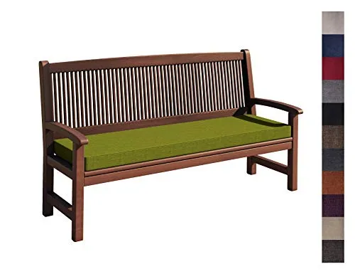 sunnypillow Bankauflage Outdoor - 140 x 30 x 5cm - Hochwertige Bankauflage für Gartenmöbel, wasserabweisend und pflegeleicht. Verwandeln Sie Ihre Gartenbank in einen gemütlichen Lieblingsplatz!