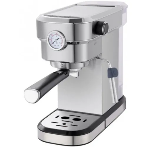 Kitchen Chef 20 Bar Edelstahl Espressomaschine - Hochwertige Espressomaschine mit 20 Bar Druck für aromatischen Kaffee, elegantes Edelstahl-Design und einfache Bedienung.