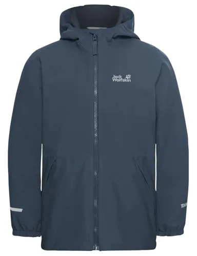 Jack Wolfskin Winterjacke SNOW DAYS JKT KIDS blau 128 EU - Funktionsjacke für Kinder, atmungsaktiv, wasserdicht und winddicht, ideal für kalte Wintertage mit wärmender TEXAPORE-Technologie.
