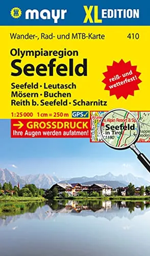 Mayr Wanderkarte Olympiaregion Seefeld XL 1:25.000: Wander-, Rad- und Mountainbikekarte, extra grossdruck, reiß- und wetterfest