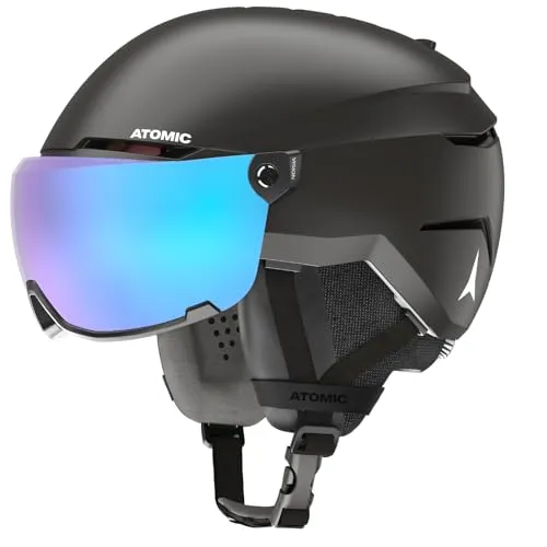 Atomic Savor Visor Stereo Skihelm mit Visier - Skihelme & Snowboardhelme mit einzigartiger Holo Core-Konstruktion für bis zu 30% mehr Schutz und Active Aircon Belüftung für optimalen Tragekomfort.