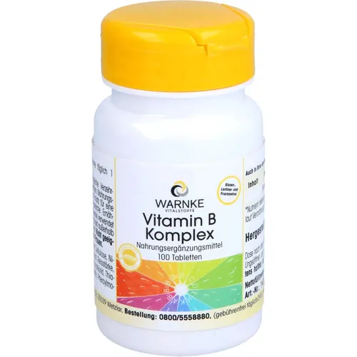 VITAMIN B KOMPLEX Tabletten 100 St - VITAMIN B KOMPLEX Tabletten 100 St, ideal zur Unterstützung der täglichen Nährstoffversorgung, mit geprüfter Qualität für eine ausgewogene Ernährung.