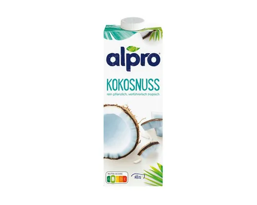 Alpro Milchmischgetränk, Alpro Kokonussdrink mit Reis mit Calcium vegan Original 1000 ml