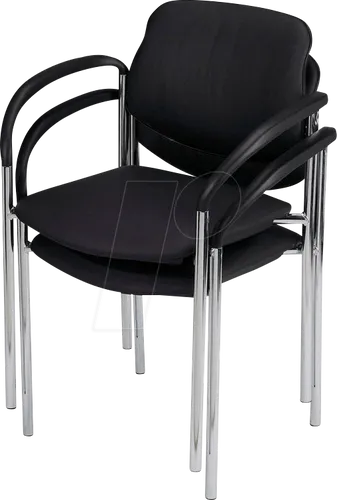 NOWY STYL Besucherstühle Leder 2er Pack schwarz - Besucherstühle mit echtem Lederbezug, stapelbar und ideal für Warteräume. Komfortable Armlehnen und umweltfreundliche Materialien sorgen für ein angenehmes Sitzgefühl.