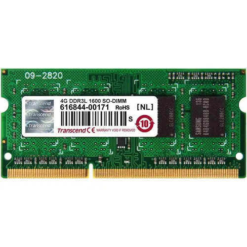 Transcend Memory 4 GB SO-DIMM TS512MSK64W6H - Arbeitsspeicher (RAM) mit 4 GB Kapazität und PC3-12800 Busgeschwindigkeit für verbesserte Systemleistung und schnelle Datenverarbeitung.
