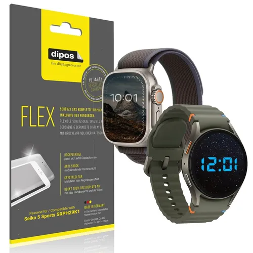 2x 3D Full Cover Schutzfolie für Seiko 5 Sports SRPH29K1 Panzerfolie Anti-Shock